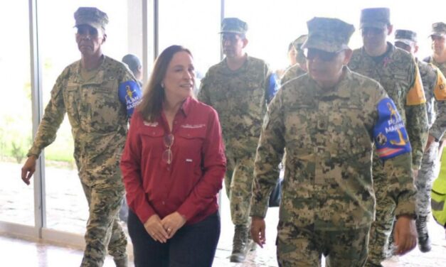 Gobernadora y Secretario de Marina evalúan acciones conjuntas para la recuperación de municipios afectados por las inundaciones