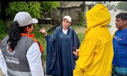La Gobernadora Rocío Nahle coordina acciones ante afectaciones por lluvias en el norte de Veracruz