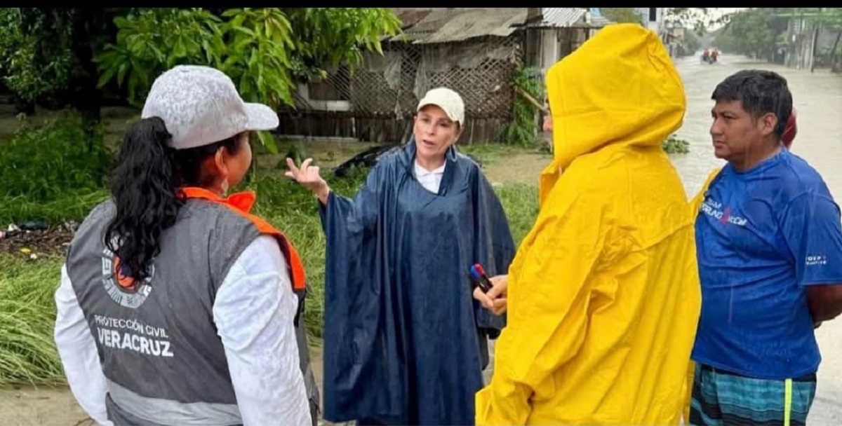 La Gobernadora Rocío Nahle coordina acciones ante afectaciones por lluvias en el norte de Veracruz