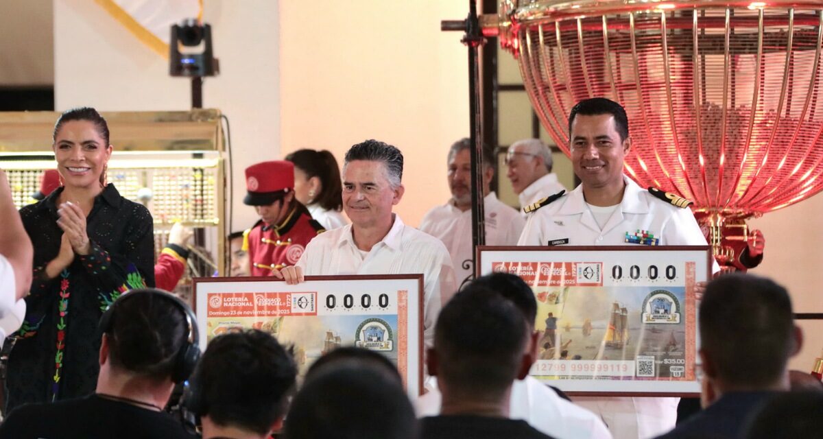 En Veracruz, Lotería Nacional conmemora 200 años de la Independencia en la Mar