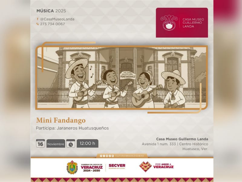 La SECVER invita al Mini fandango en la Casa Museo Guillermo Landa