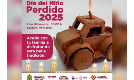 Participa en las actividades por el Día del Niño Perdido en Tuxpan