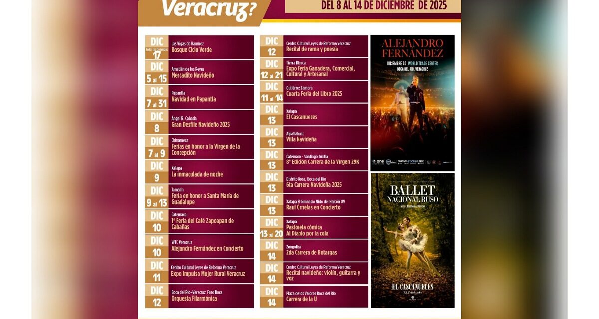 Cartelera turística en Veracruz: cultura, tradición y grandes espectáculos