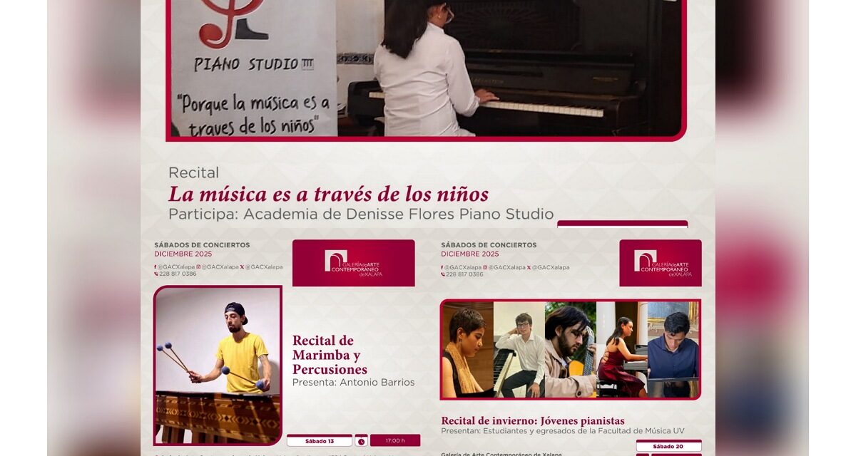 Invita SECVER a conciertos de diciembre en la GACX