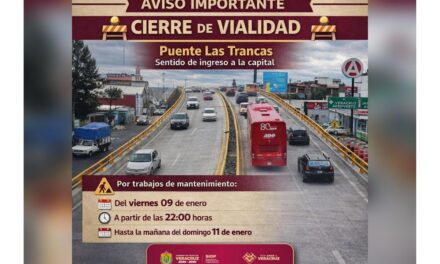 Por mantenimiento, cierre del puente Las Trancas en sentido de ingreso a Xalapa