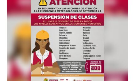 Suspensión de clases en 26 municipios del sur por pronóstico de lluvias
