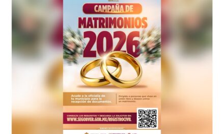 Registro Civil convoca a parejas en unión libre a la Campaña de Matrimonios