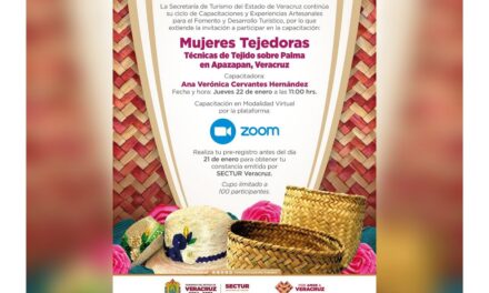 Invita SECTUR a la capacitación en técnicas de tejido sobre palma