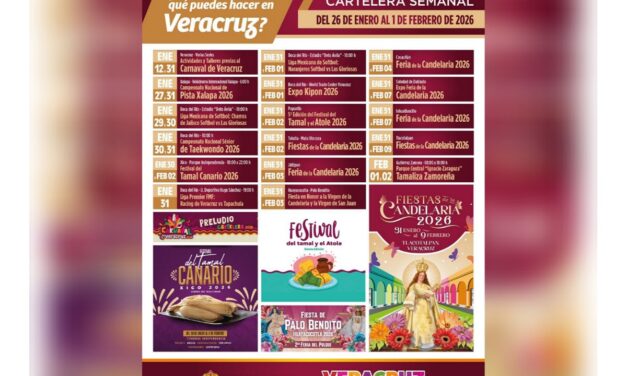 Planea tu visita; Veracruz te espera con una amplia agenda de actividades