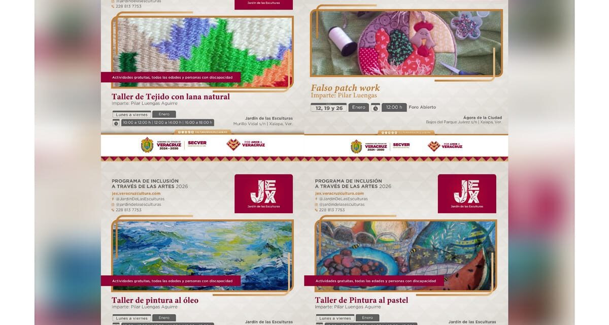 Programa de Inclusión a través de las Artes de la SECVER invita a talleres inclusivos