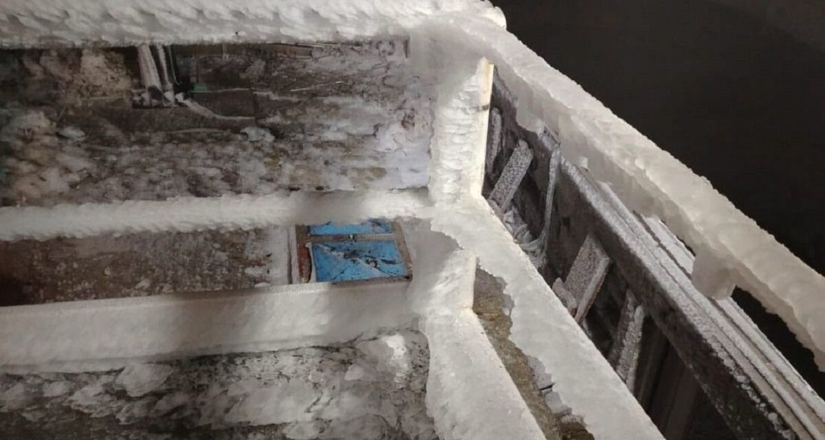 Se registra Cencellada en el Cofre de Perote la mañana de este lunes