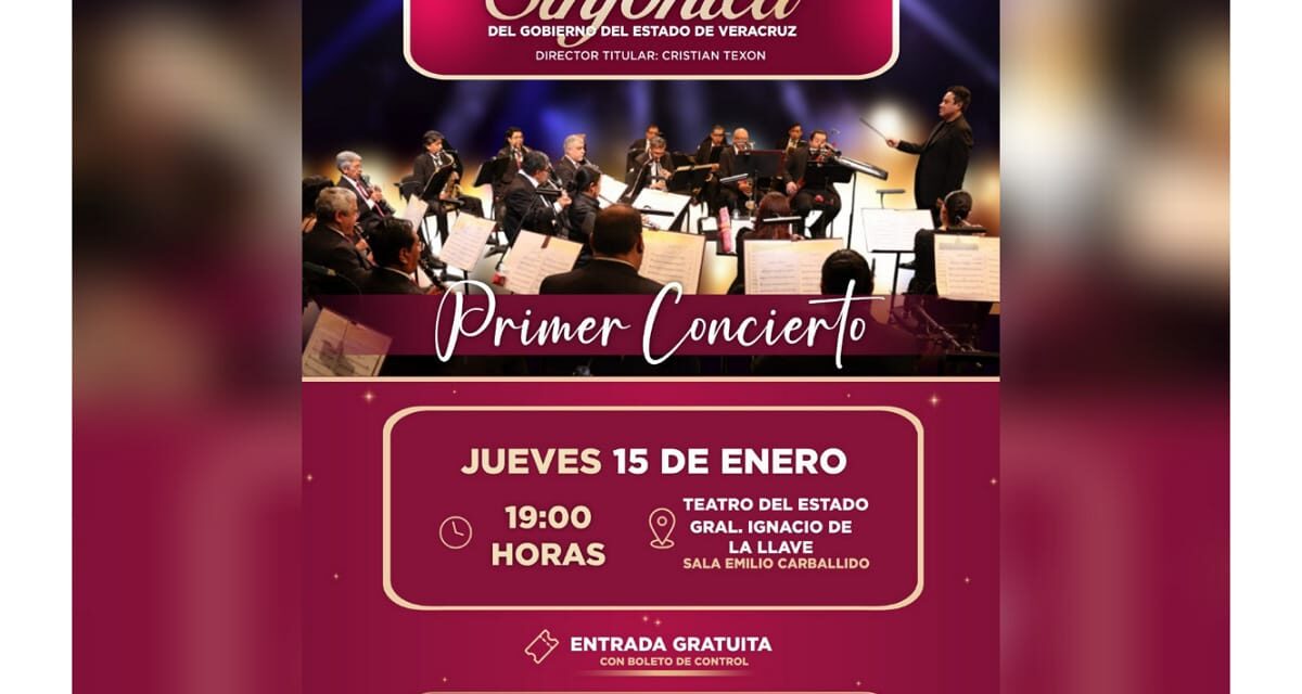 Invita SECVER a concierto inaugural de la Banda Sinfónica del Gobierno del Estado