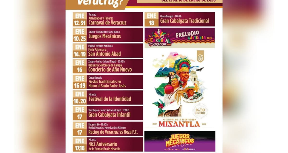 Presenta SECTUR cartelera de actividades turísticas