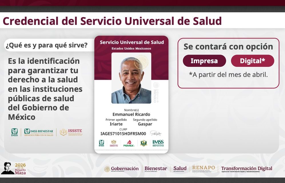 En marzo inicia registro para la nueva credencial del Servicio Universal de Salud en el país
