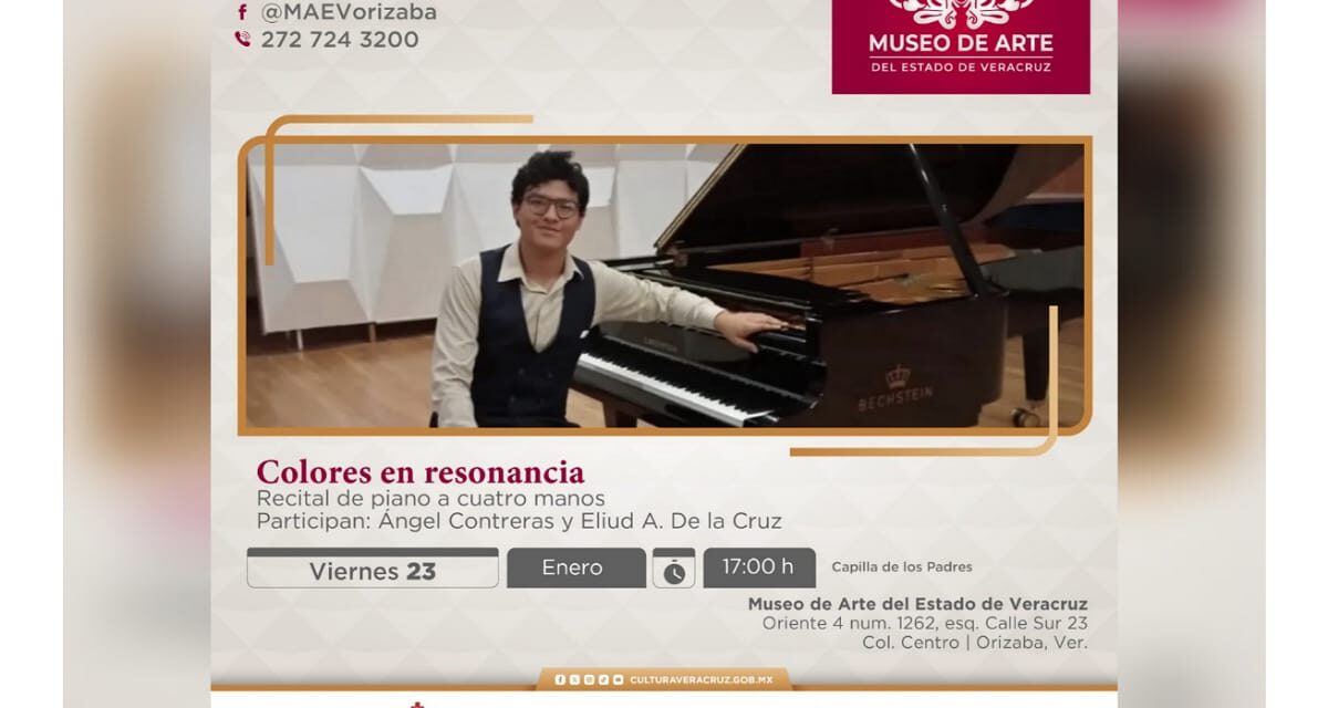 Invita SECVER al recital de piano que se realizará en el MAEV