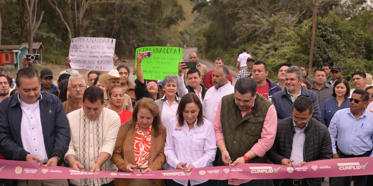 Justicia social a la Huasteca, Rocío Nahle inaugura tramo Chalma–Platón Sánchez
