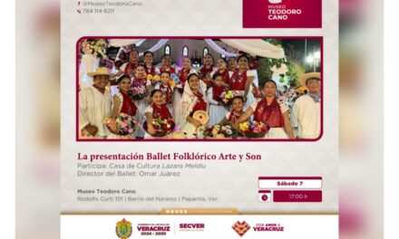 Invita SECVER a exhibición de ballet folklórico en el Museo Teodoro Cano