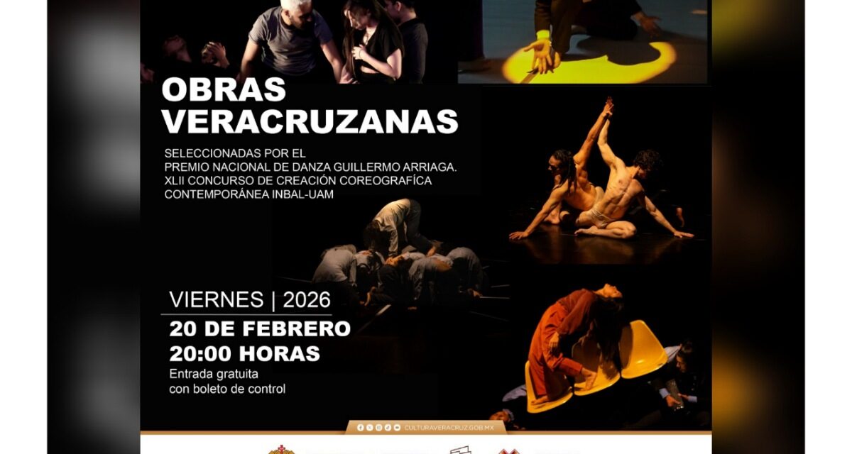 Obras Veracruzanas seleccionadas por el Premio Nacional de Danza Guillermo Arriaga XLII llegan al Teatro del Estado