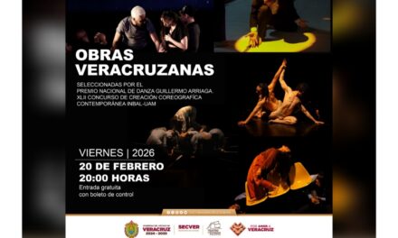 Obras Veracruzanas seleccionadas por el Premio Nacional de Danza Guillermo Arriaga XLII llegan al Teatro del Estado