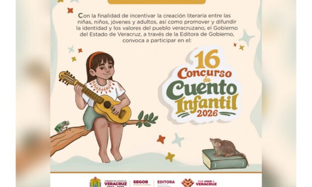 Convoca Gobierno de Veracruz al 16 Concurso de Cuento Infantil 2026