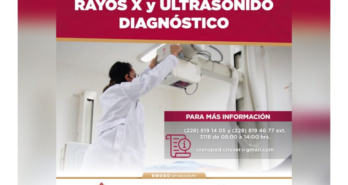 DIF Estatal pone a disposición servicios de rayos X y ultrasonido diagnóstico