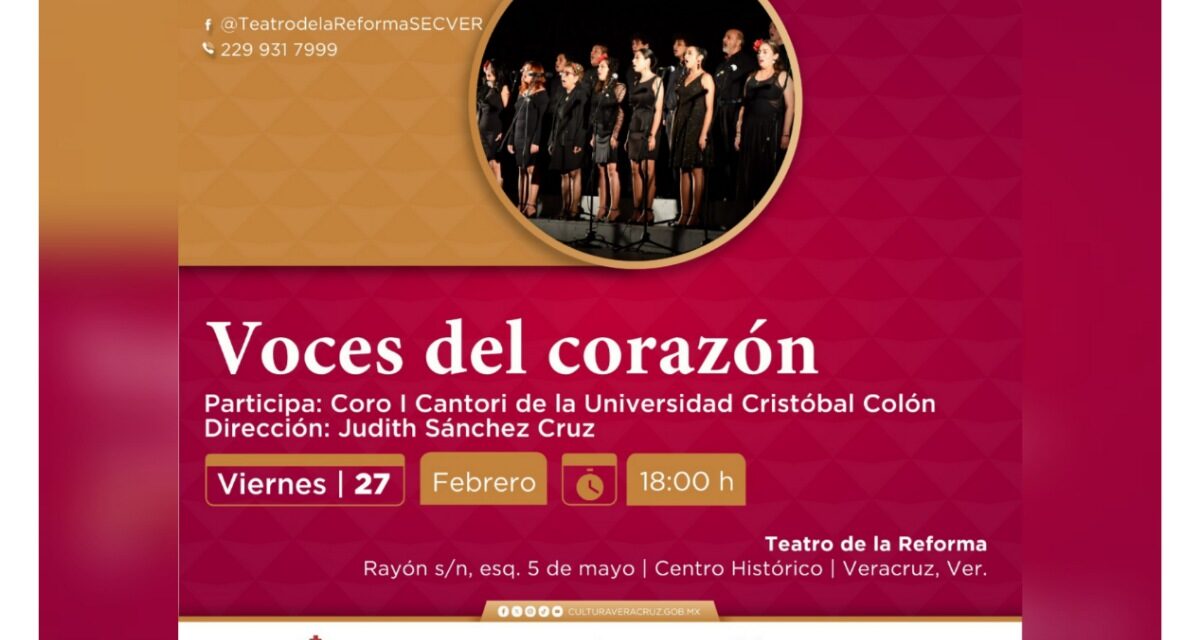 Invita SECVER a presentación Voces del Corazón