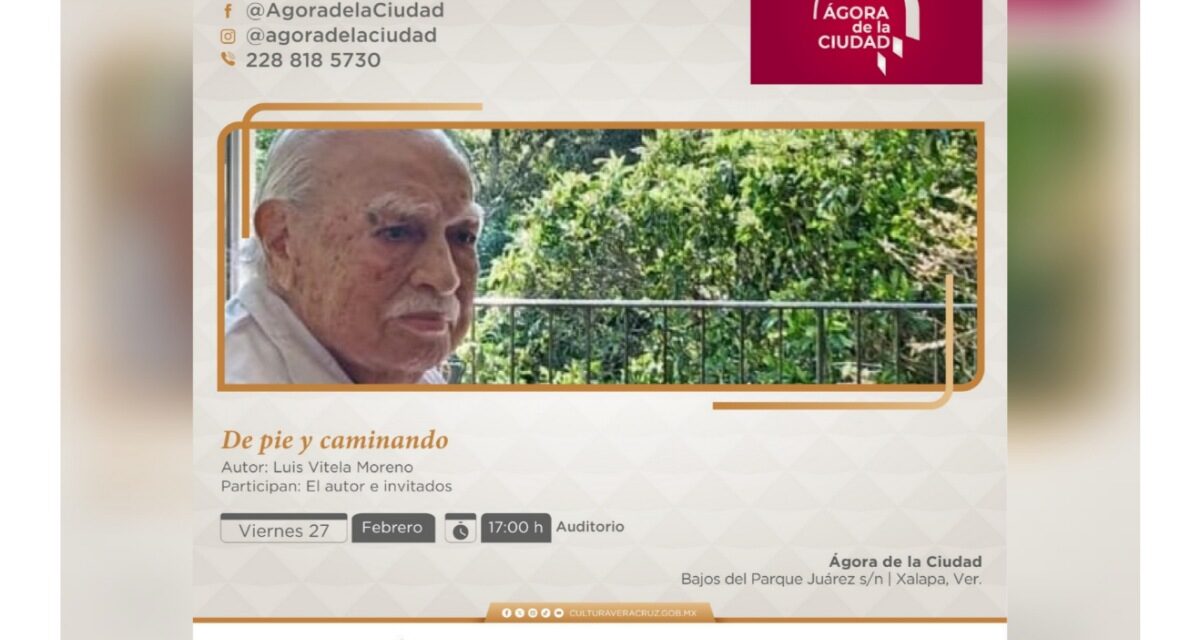 Invita SECVER a presentación editorial de Luis Vitela en el Ágora de la Ciudad