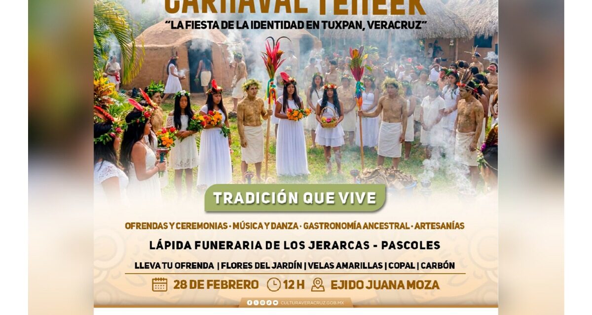 Vive el Carnaval Teneék en Tuxpan, pilar identitario de la Huasteca