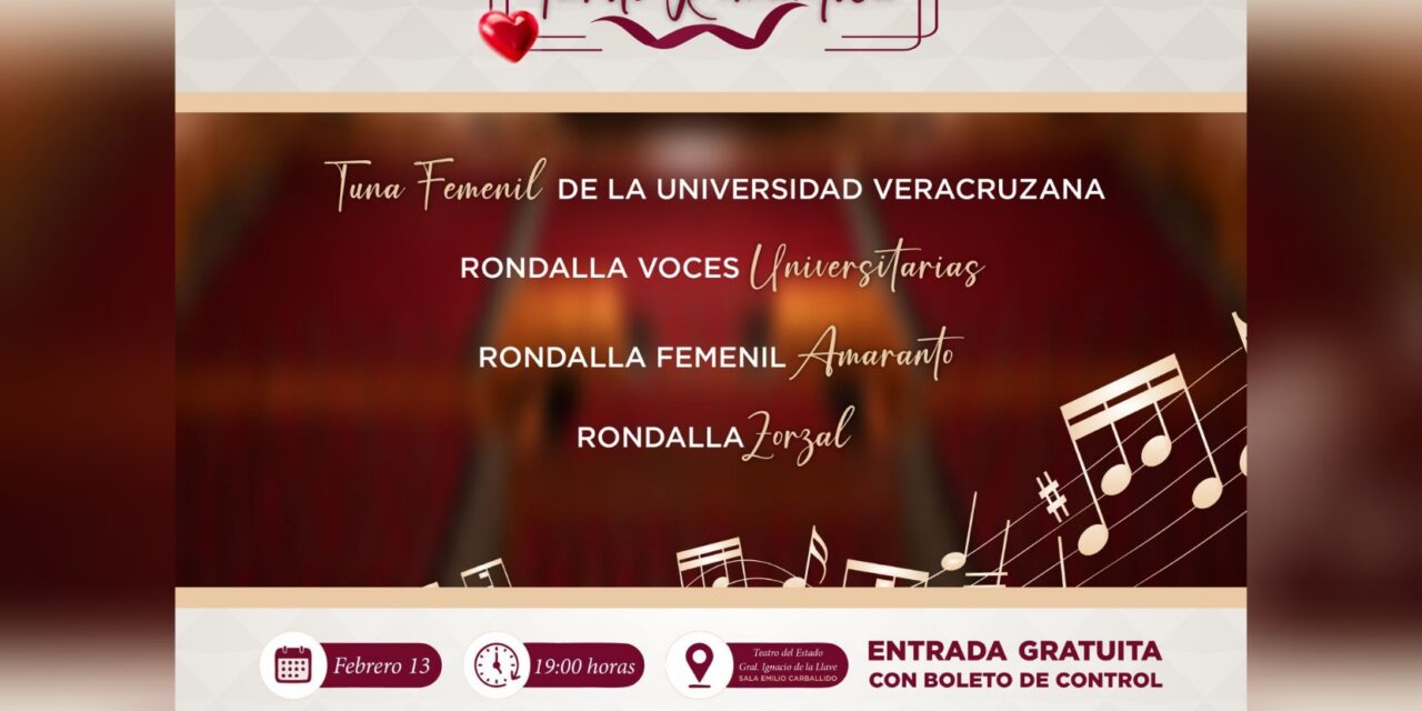 Asiste al concierto De la Tuna a la Rondalla: Tarde Romántica en el Teatro del Estado