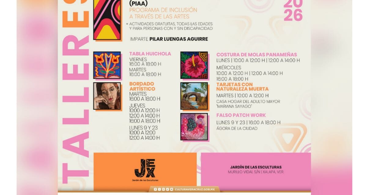 Invita SECVER a los talleres inclusivos en el Jardín de las Esculturas de Xalapa