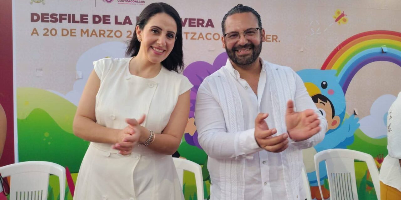 En emotivo Desfile de la Primavera 2026, participan más de 2 mil 200 niños y niñas en Coatzacoalcos
