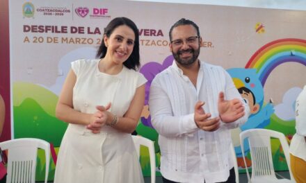 En emotivo Desfile de la Primavera 2026, participan más de 2 mil 200 niños y niñas en Coatzacoalcos