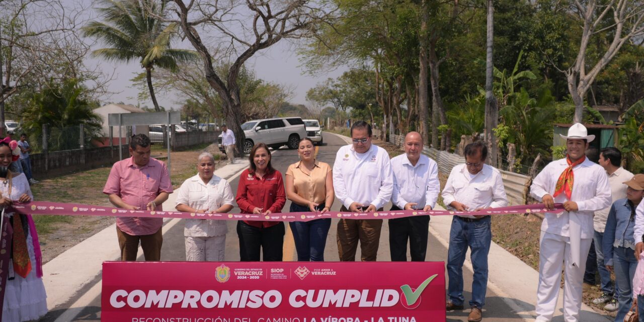 Rocío Nahle responde a demanda histórica y rehabilita carreteras en la Mixtequilla y Tlalixcoyan