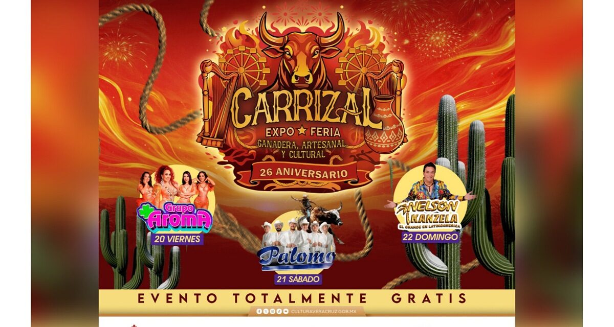 Carrizal celebrará 26 años de su Expo Feria Ganadera, Artesanal y Cultural: SECVER