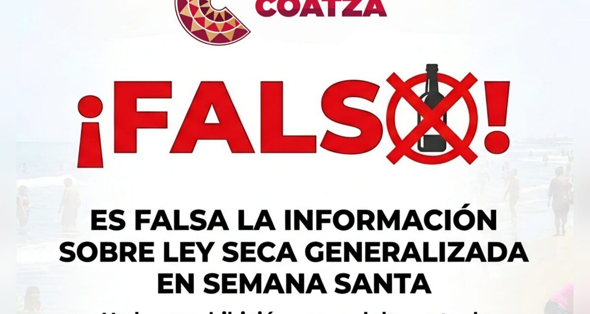 Ayuntamiento de Coatzacoalcos desmiente supuesta “Ley Seca” en playas