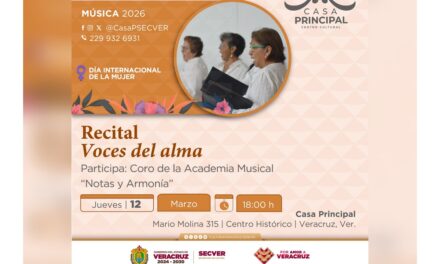 Invita la SECVER a Recital del Coro de Mujeres, Voces del Alma