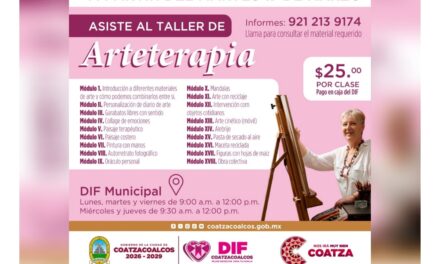 18 módulos para crear y sanar: abre inscripciones el Taller de Arteterapia en el DIF Coatzacoalcos