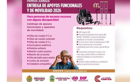 Convoca DIF Coatzacoalcos a Primera Jornada para Entrega de Apoyos Funcionales y Movilidad 2026