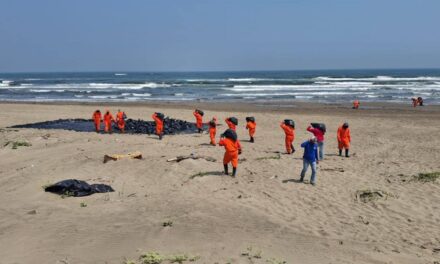 Grupo interdisciplinario realiza limpieza tras derrame de hidrocarburo, no se prevé impacto en turismo: Sheinbaum