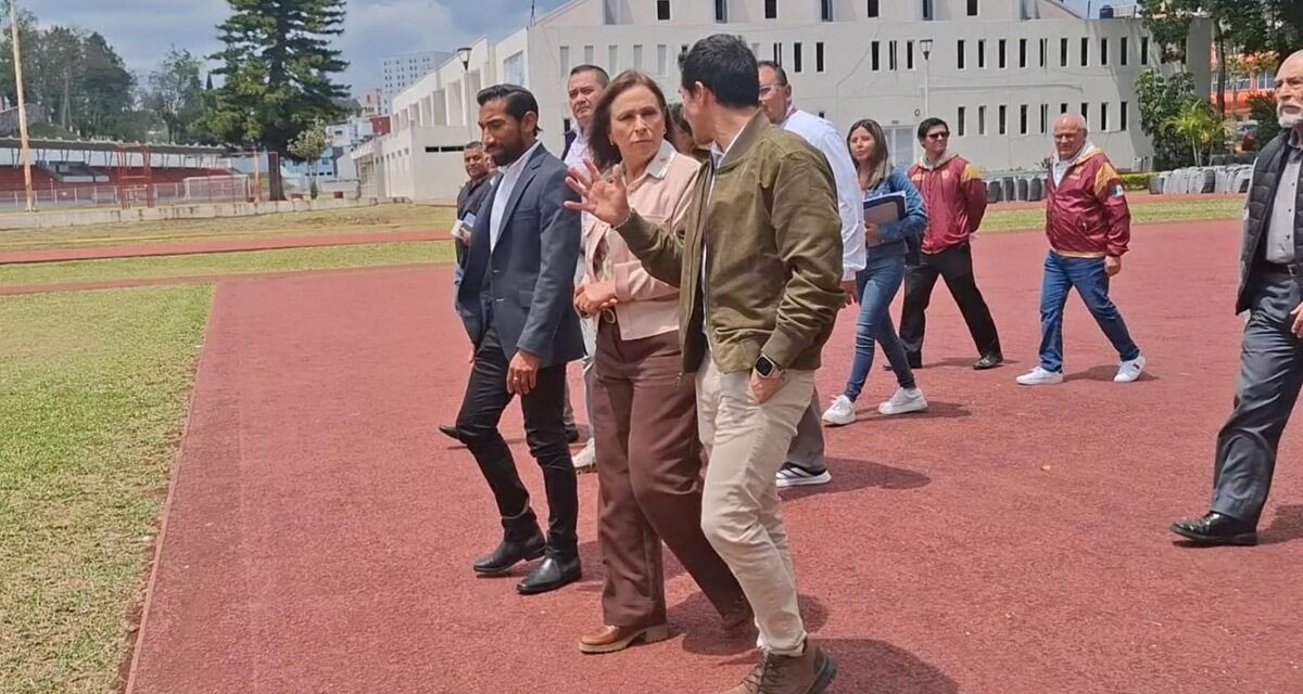 Recorre gobernadora Nahle y titular de CONADE Rommel Pacheco Instalaciones deportivas en Xalapa