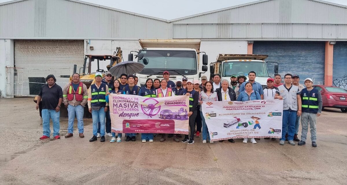 Retiran 49 toneladas de desechos en Segunda Jornada de Eliminación de Criaderos en Coatzacoalcos