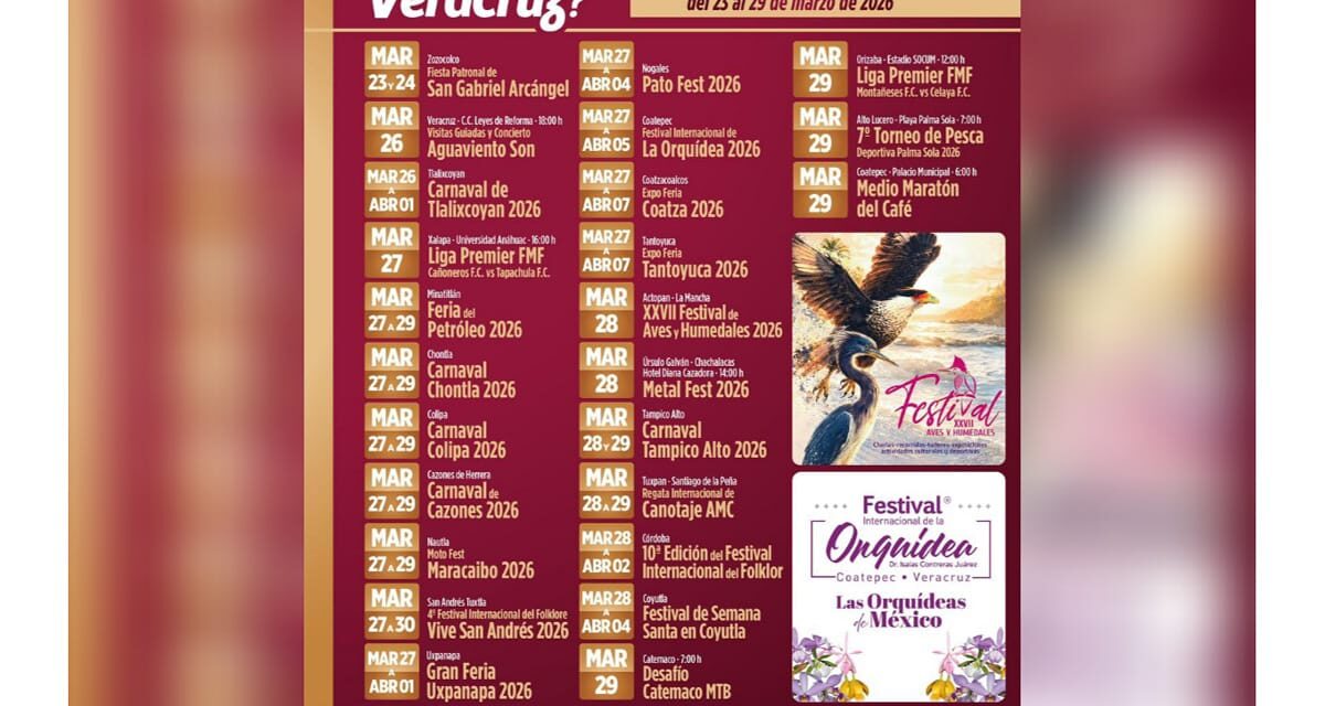 Veracruz está de moda: municipios ofrecen actividades culturales y festivales