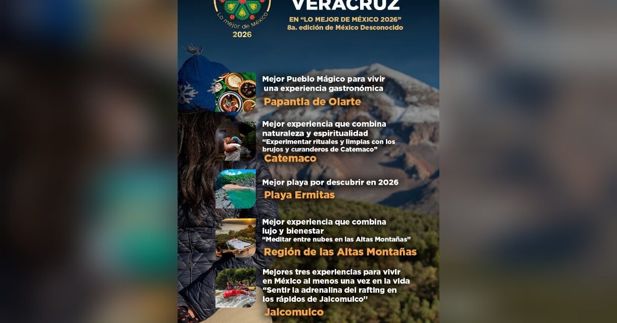 Veracruz compite con cinco experiencias turísticas en Lo Mejor de México 2026