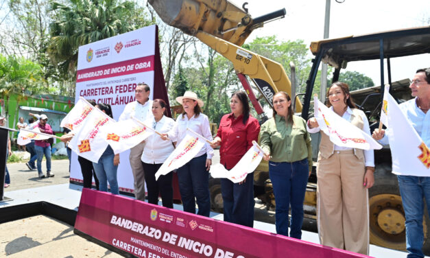Quien hable mal de Veracruz no tiene cabida, advierte Gobernadora al iniciar obra en Cuitláhuac