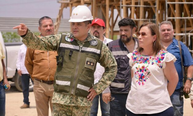 Supervisa Rocío Nahle cuartel de Guardia Nacional en Coyutla