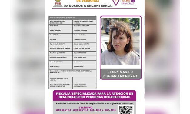 DIF pide apoyo para localizar a Lesny Marilu, joven desaparecida en Coatzacoalcos