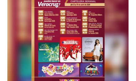 Invita SECTUR a recorrer Veracruz con agenda del 13 al 19 de abril