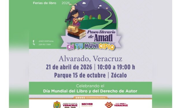 Paseo literario de Amatl en tu municipio celebra el Día Mundial del Libro en Alvarado