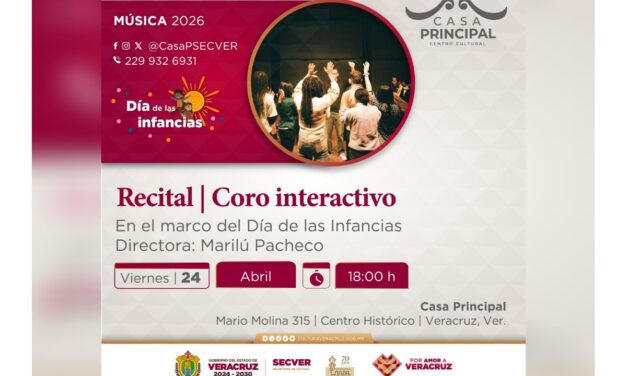 Asiste al Recital Coro Interactivo en el Centro Cultural Casa Principal