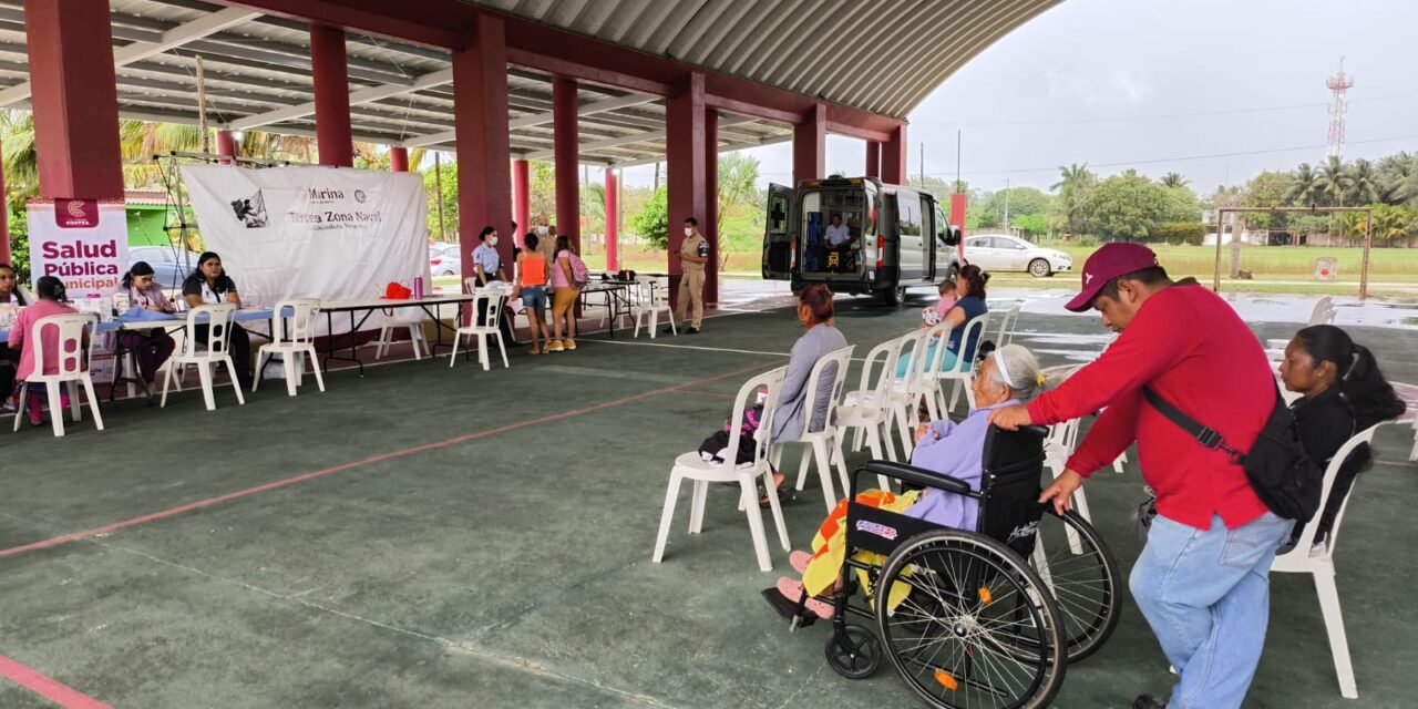 Inicia jornada médica y social en Barrillas; atenderán a población afectada por limpieza de hidrocarburo